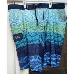 NWT Men’s Salt Life SLX-QD Aqua Trunks Size 38 With Pocket